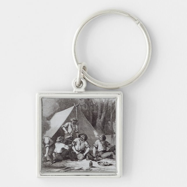 Mount Alexander gold-diggers at evening mess Keychain (Front)