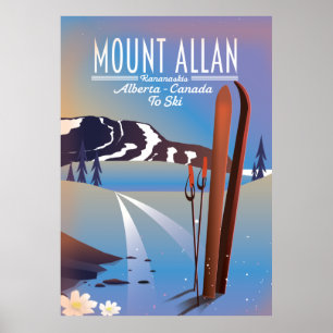 Mount Allan, Kananaskis, Alberta, Canada ski Poster
