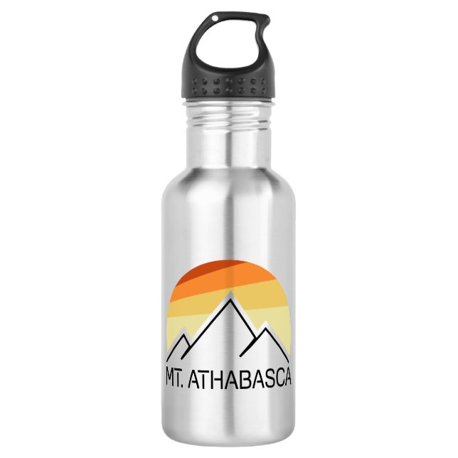 Mount Athabasca Alberta Retro 532 Ml Water Bottle (Front)