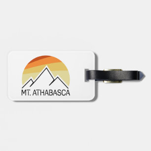 Mount Athabasca Alberta Retro Luggage Tag