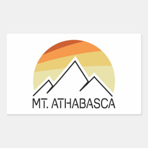 Mount Athabasca Alberta Retro Sticker