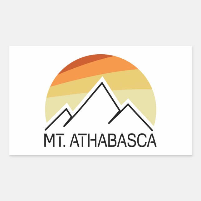 Mount Athabasca Alberta Retro Sticker (Front)