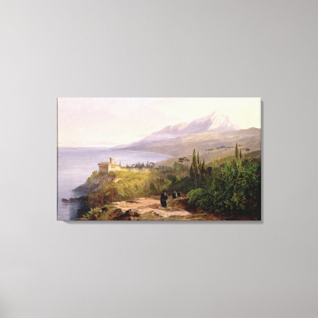Mount Athos and the Monastery of Stavroniketes, 18 Canvas Print (Front)