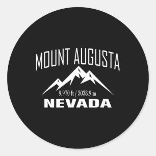 Mount Augusta Nevada Climbing Summit Club Outdoor  Classic Round Sticker