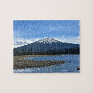 Mount Bachelor at Hosmer Lake, OR Jigsaw Puzzle