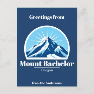 Mount Bachelor Oregon mountain ski resort Postcard
