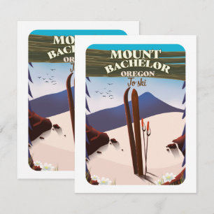 Mount Bachelor Oregon Ski travel poster