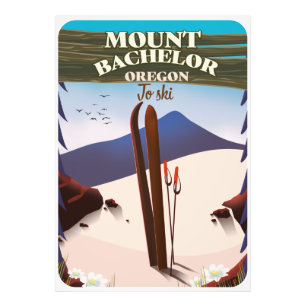 Mount Bachelor Oregon Ski travel poster