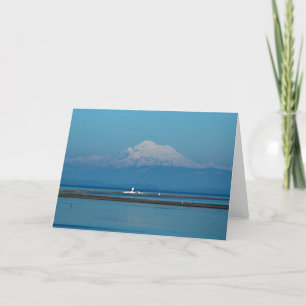 Mount Baker and Dungeness Lighthouse - Frameable Card