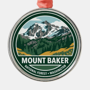Mount Baker National Forest Washington Metal Ornament