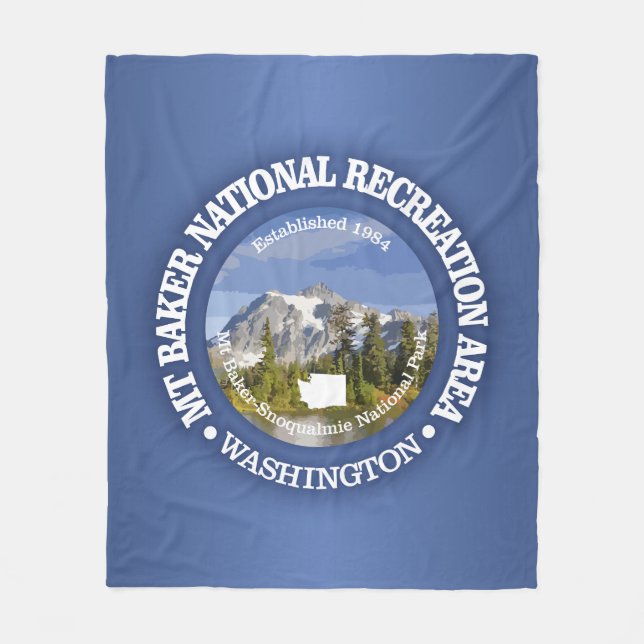 Mount Baker NRA Fleece Blanket (Front)
