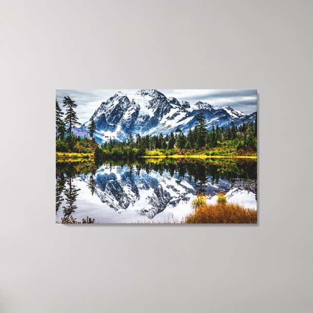Mount Baker Reflected Canvas Print (Front)