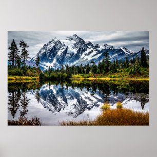 Mount Baker Reflected Poster