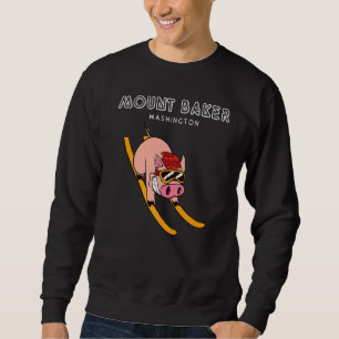 Mount Baker Washington  Pig Ski Sweatshirt