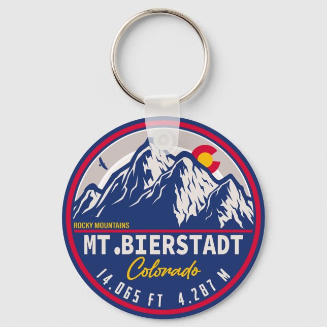 Mount Bierstadt - Colorado 14ers fourteener Keychain (Front)