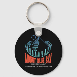 Mount Blue Sky Colorado Ski Mountain Skiing Skier  Keychain