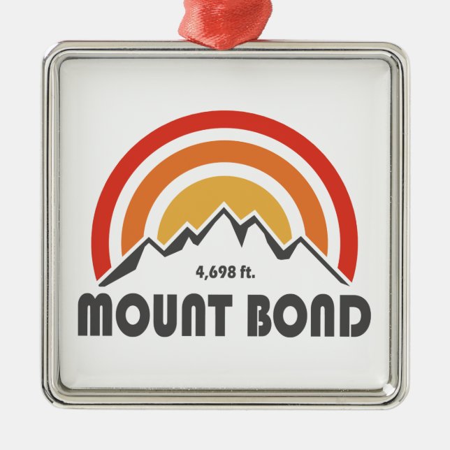 Mount Bond New Hampshire Metal Ornament (Front)