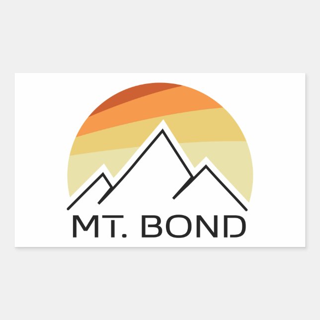 Mount Bond New Hampshire Retro Sticker (Front)