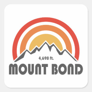 Mount Bond New Hampshire Square Sticker