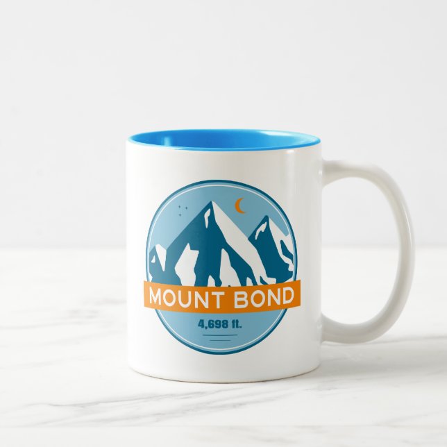 Mount Bond New Hampshire Stars Moon Two-Tone Coffee Mug (Right)
