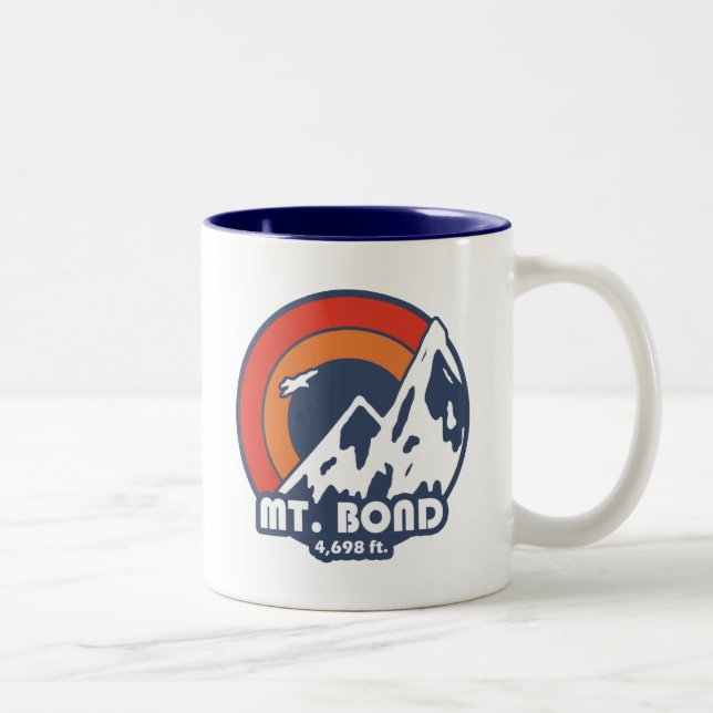 Mount Bond New Hampshire Sun Eagle Two-Tone Coffee Mug (Right)