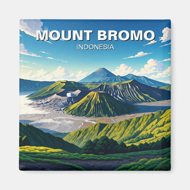 Mount Bromo Indonesia Travel Magnet (Front)