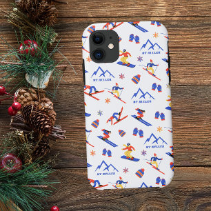 Mount Buller Australia Ski Snowboard Pattern iPhone 11 Case