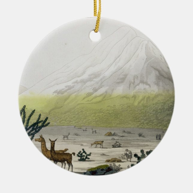 Mount Chimborazo, Ecuador, from 'Le Costume Ancien Ceramic Ornament (Front)