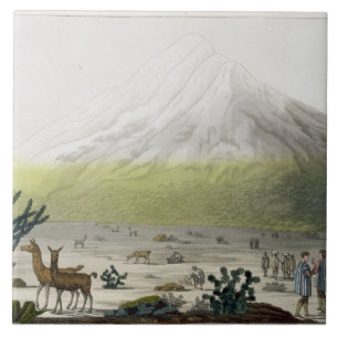 Mount Chimborazo, Ecuador, from 'Le Costume Ancien Tile