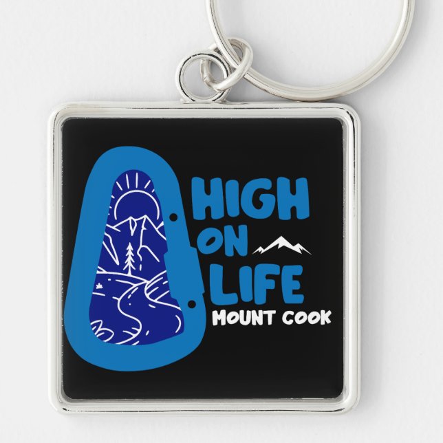 Mount Cook Alpinism New Zealand Keychain (Front)