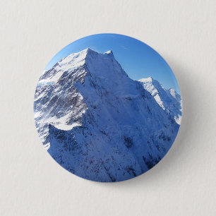 Mount Cook (Aoraki) Peak, New Zealand 2 Inch Round Button