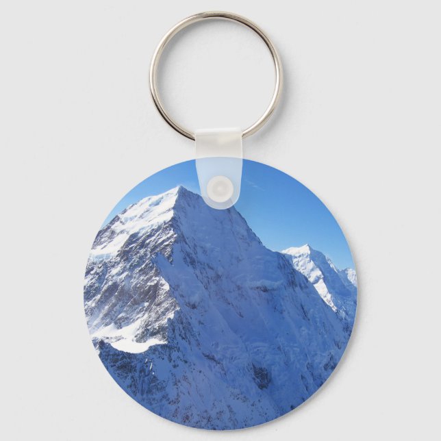 Mount Cook (Aoraki) Peak, New Zealand Keychain (Front)