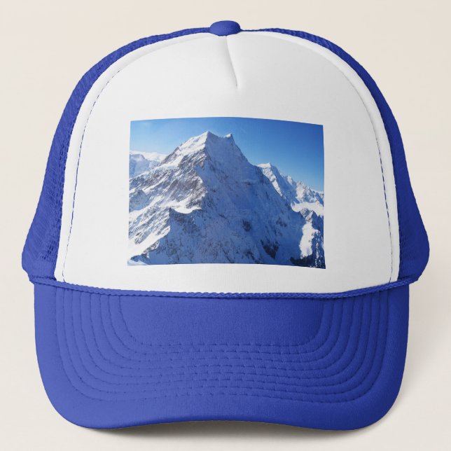 Mount Cook (Aoraki) Peak, New Zealand Trucker Hat (Front)