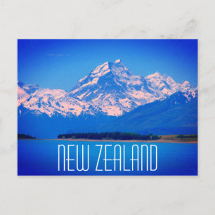 mount cook new zealand postcard