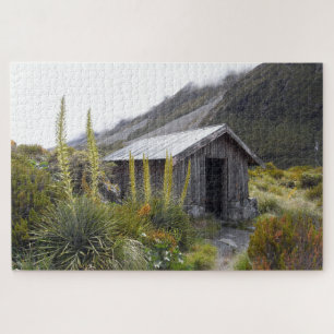 Mount Cook path & shelter hut /travel New Zealand Jigsaw Puzzle