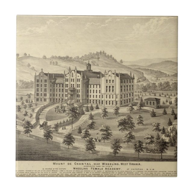 Mount de Chantal, near Wheeling, West Virginia Tile (Front)