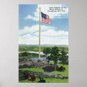 Mount Defiance Giant Flagpole Scene Poster