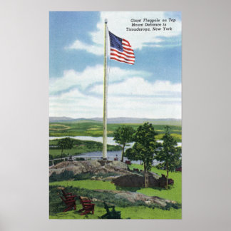 Mount Defiance Giant Flagpole Scene Poster