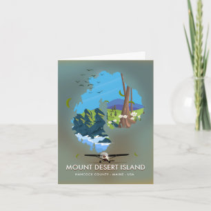 Mount Desert Island ,Hancock County, Maine ,USA, Note Card