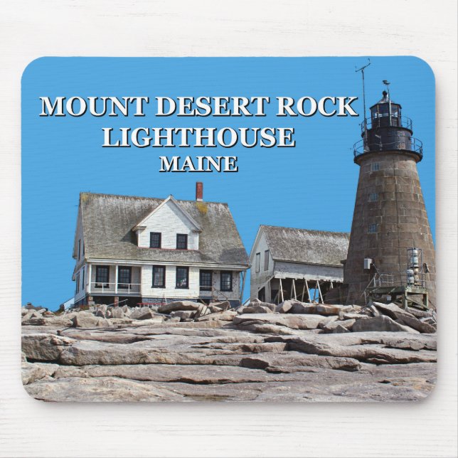 Mount Desert Rock Lighthouse, Maine Mousepad (Front)