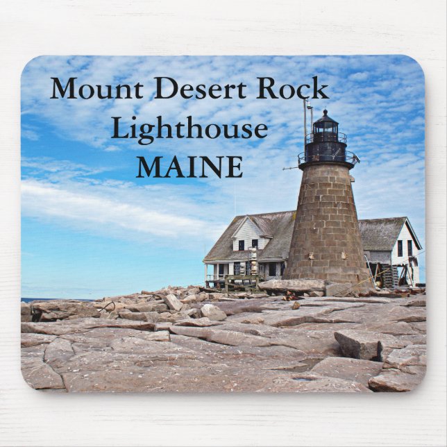 Mount Desert Rock Lighthouse, Maine Mousepad (Front)