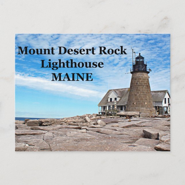 Mount Desert Rock Lighthouse, Maine Postcard (Front)