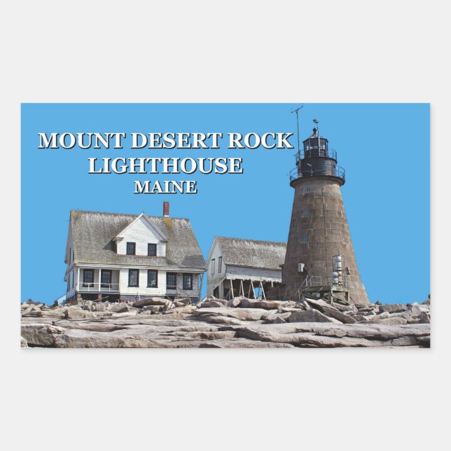 Mount Desert Rock Lighthouse, Maine Sticker (Front)