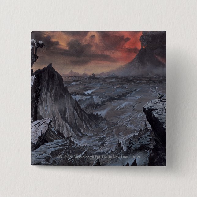 Mount Doom 2 Inch Square Button (Front)