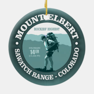 Mount Elbert Ceramic Ornament