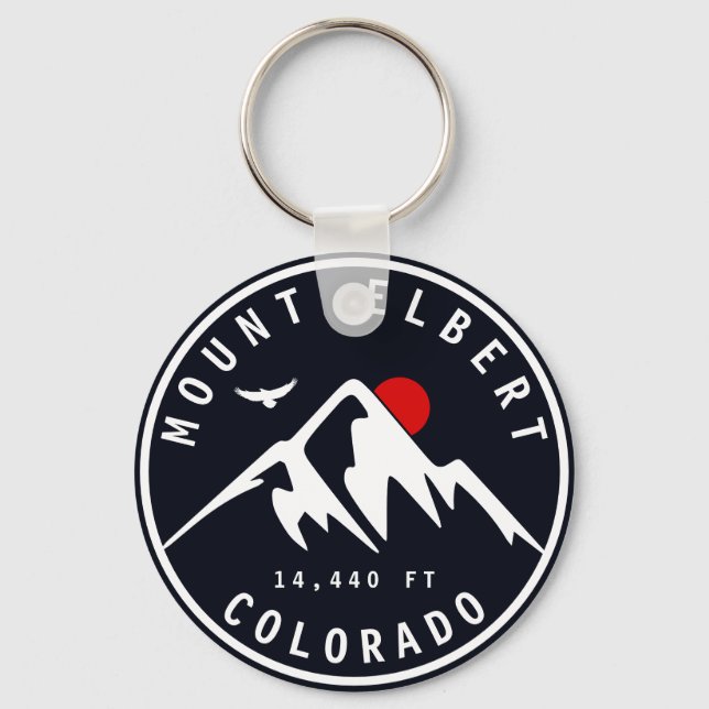 Mount Elbert - Colorado 14ers fourteener Keychain (Front)