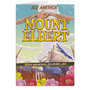 Mount Elbert, Colorado USA travel poster