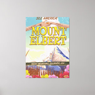 Mount Elbert, Colorado USA travel poster Canvas Print