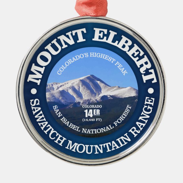 Mount Elbert Metal Ornament (Front)