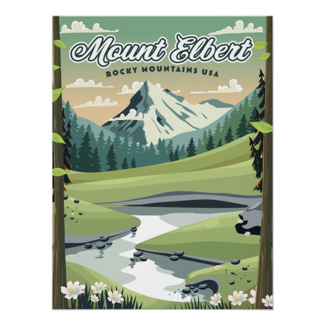 Mount Elbert Rocky Mountains Travel poster (Front)